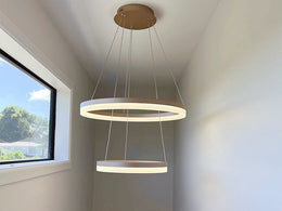 LED Pendant Light P339-Coffee*2Rings - Galaxy Lighting NZ