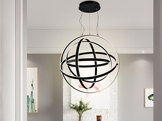Artisan Black 360° Rotating LED Pendant Light P343-60cm