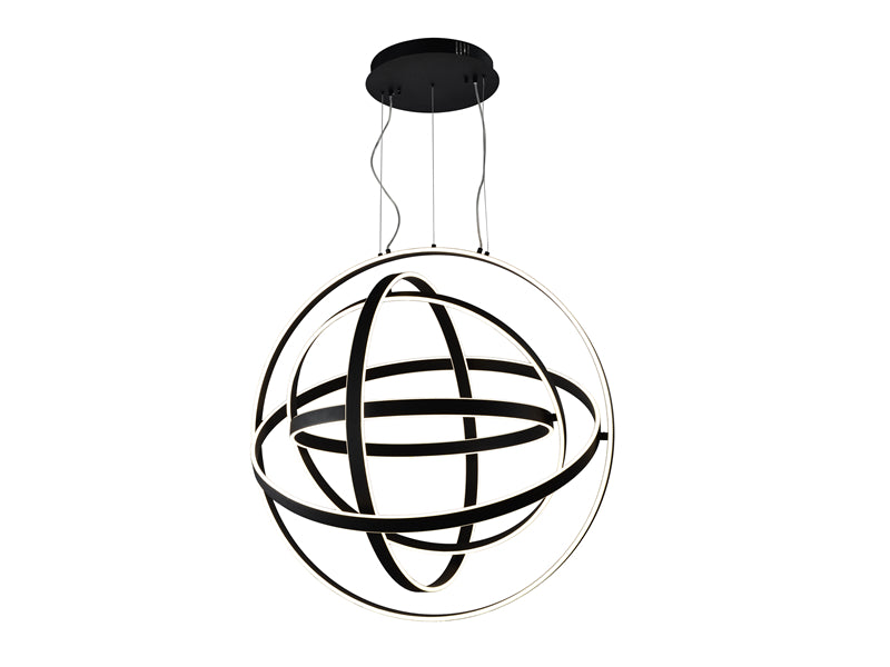 Artisan Black 360° Rotating LED Pendant Light P343-60cm - Galaxy Lighting NZ