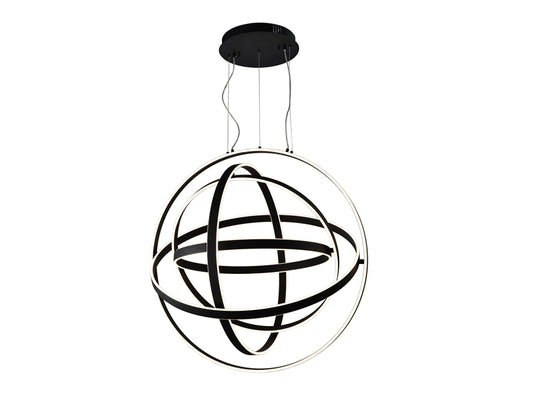 Artisan Black 360° Rotating LED Pendant Light P343-60cm - Galaxy Lighting NZ