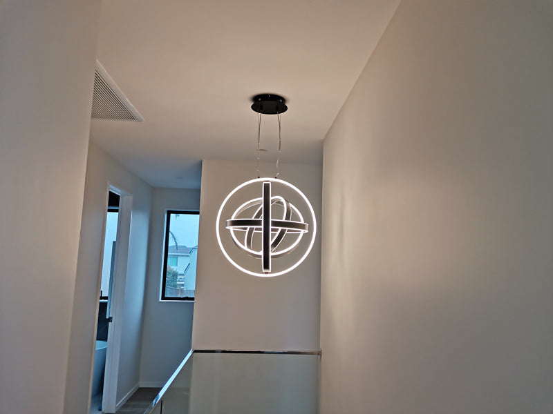 Artisan Black 360° Rotating LED Pendant Light P343-60cm - Galaxy Lighting NZ