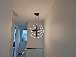 Artisan Black 360° Rotating LED Pendant Light P343-60cm - Galaxy Lighting NZ