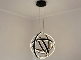 Artisan Black 360° Rotating LED Pendant Light P343-60cm - Galaxy Lighting NZ
