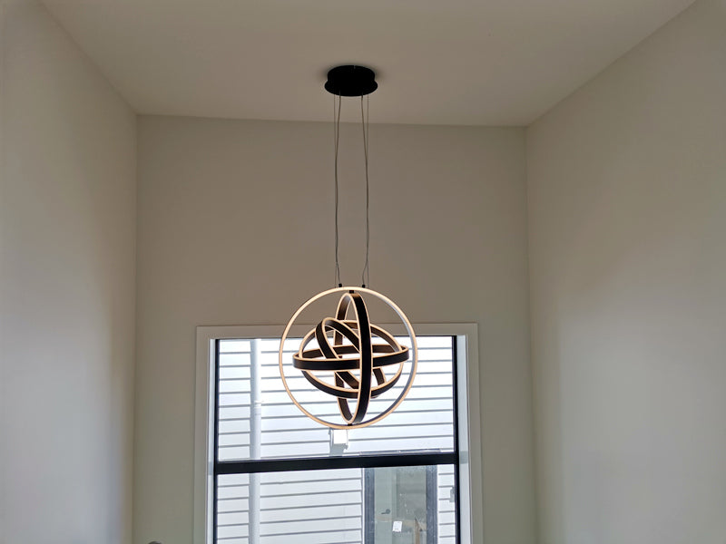 Artisan Black 360° Rotating LED Pendant Light P343-60cm - Galaxy Lighting NZ