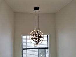 Artisan Black 360° Rotating LED Pendant Light P343-60cm - Galaxy Lighting NZ