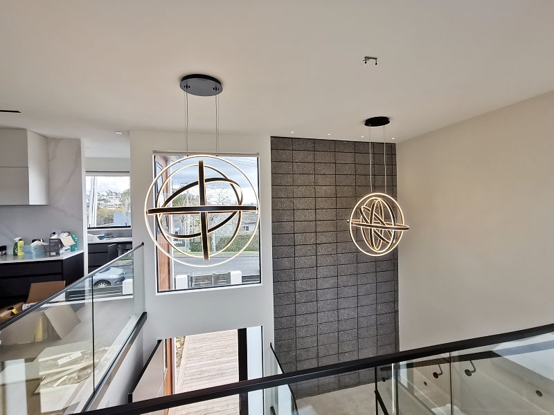 Artisan Black 360° Rotating LED Pendant Light P343-60cm - Galaxy Lighting NZ