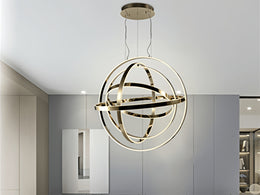 Artisan Gold 360° Rotating LED Pendant Light P343-85m