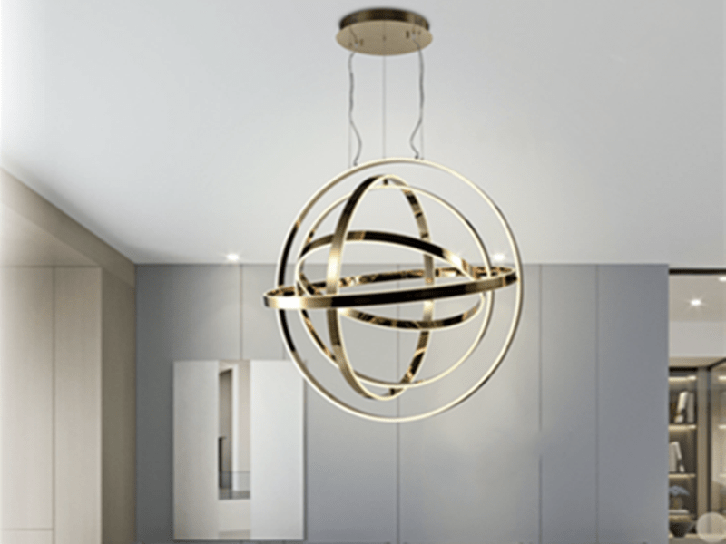 Artisan Gold 360° Rotating LED Pendant Light P343-65cm - Galaxy Lighting NZ