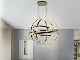 Artisan Gold 360° Rotating LED Pendant Light P343-65cm - Galaxy Lighting NZ