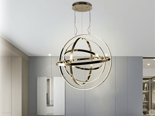 Artisan Gold 360° Rotating LED Pendant Light P343-65cm - Galaxy Lighting NZ