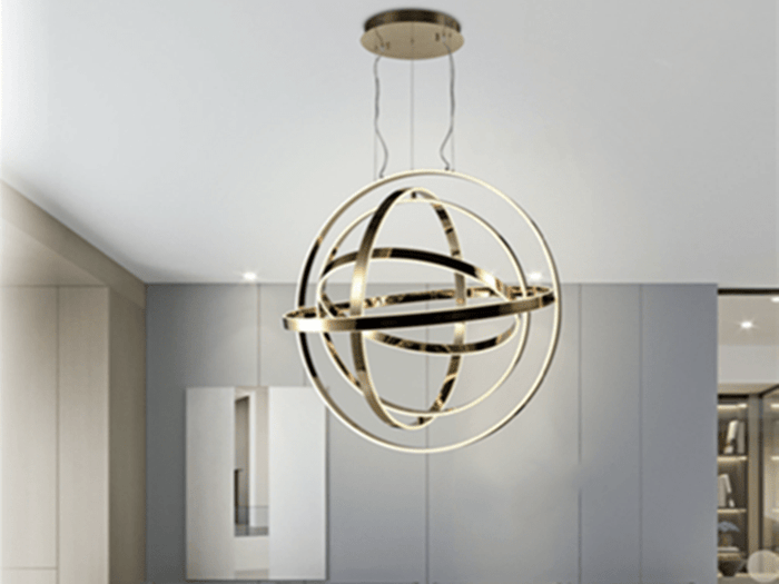Artisan Gold 360° Rotating LED Pendant Light P343-65cm