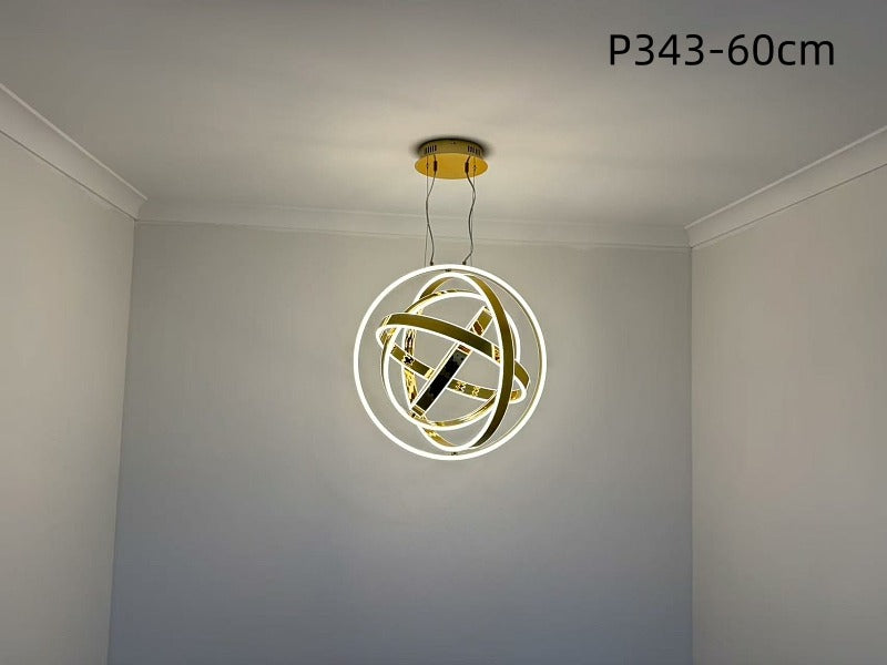 Artisan Gold 360° Rotating LED Pendant Light P343-65cm - Galaxy Lighting NZ