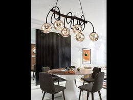 Smokey Grey LED Pendant Light P346-60cm - Galaxy Lighting NZ