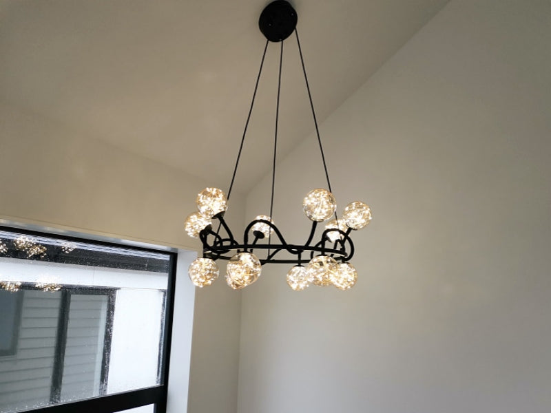 LED Pendant Light P348-80cm-Amber - Galaxy Lighting NZ