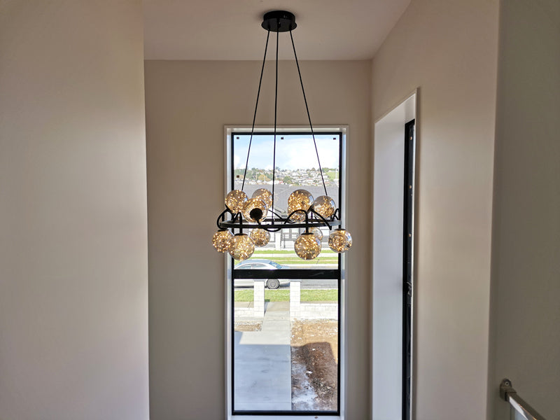 LED Pendant Light P348-80cm-Amber - Galaxy Lighting NZ