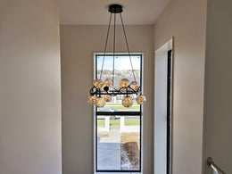LED Pendant Light P348-80cm-Amber - Galaxy Lighting NZ