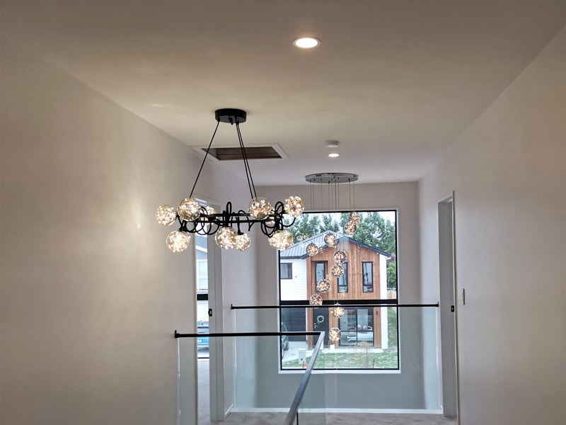 LED Pendant Light P348-80cm-Amber - Galaxy Lighting NZ