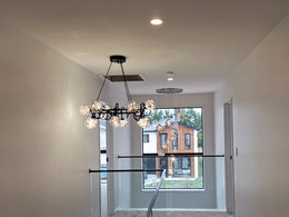 LED Pendant Light P348-80cm-Amber - Galaxy Lighting NZ