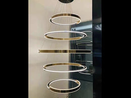 Modern LED Drop Light P350-5Rings - Galaxy Lighting NZ