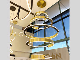 Modern LED Drop Light P350-5Rings - Galaxy Lighting NZ