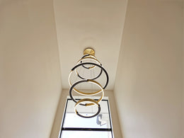Modern LED Drop Light P350-5Rings - Galaxy Lighting NZ