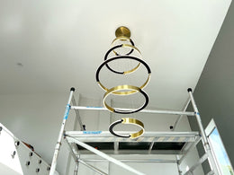 Modern LED Drop Light P350-5Rings - Galaxy Lighting NZ