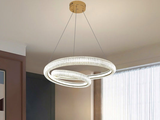 Unique Style Gold Colour Pendant Light P353-50cm - Galaxy Lighting NZ