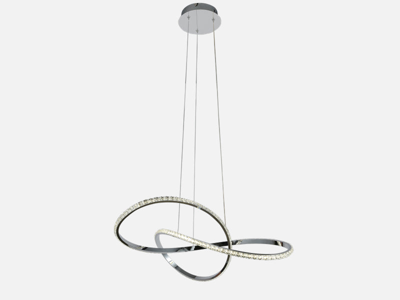Modern LED Crystal Pendant Light P360-65cm - Galaxy Lighting NZ
