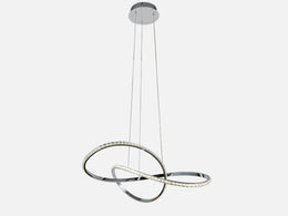 Modern LED Crystal Pendant Light P360-65cm - Galaxy Lighting NZ