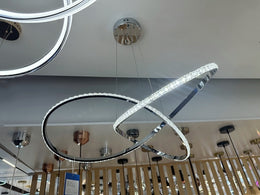 Modern LED Crystal Pendant Light P360-65cm - Galaxy Lighting NZ