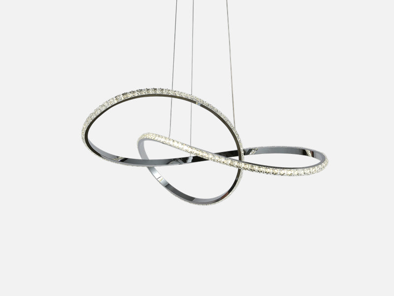Modern LED Crystal Pendant Light P360-65cm - Galaxy Lighting NZ