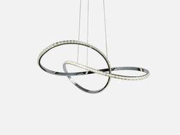 Modern LED Crystal Pendant Light P360-65cm - Galaxy Lighting NZ
