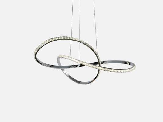 Modern LED Crystal Pendant Light P360-65cm - Galaxy Lighting NZ