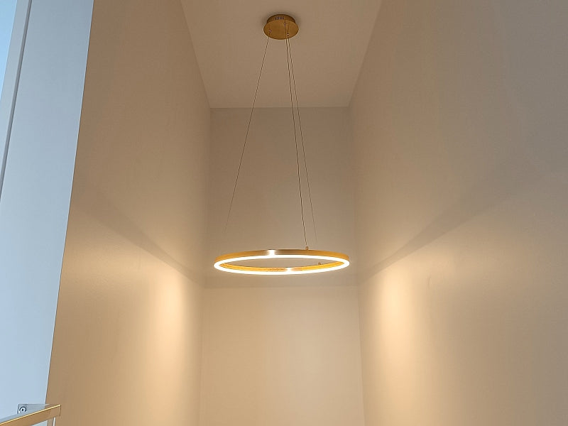 LED Pendant Light P361-Gold-60cm - Galaxy Lighting NZ