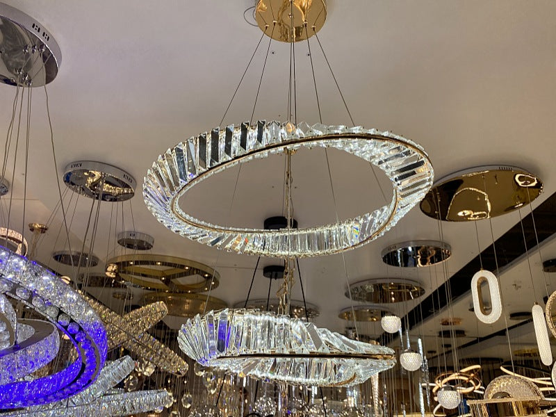 Unique Color Change LED Pendant Light, P362-60cm+40cm - Galaxy Lighting NZ