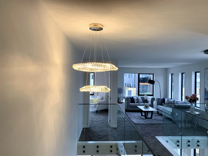 Unique Color Change LED Pendant Light, P362-60cm+40cm - Galaxy Lighting NZ