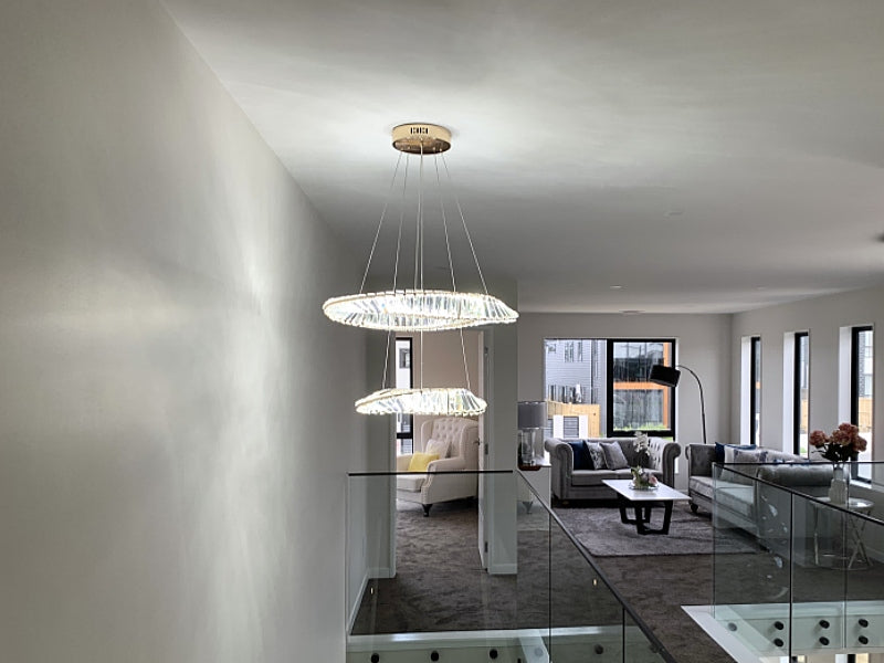 Unique Color Change LED Pendant Light, P362-60cm+40cm - Galaxy Lighting NZ