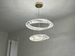 Unique Color Change LED Pendant Light, P362-60cm+40cm - Galaxy Lighting NZ