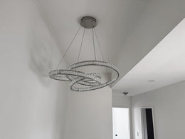 Unique Shape LED Crystal Pendant Light P363-70cm - Galaxy Lighting NZ