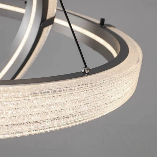 Black Color LED Pendant Light P370-600-3000K+6000K