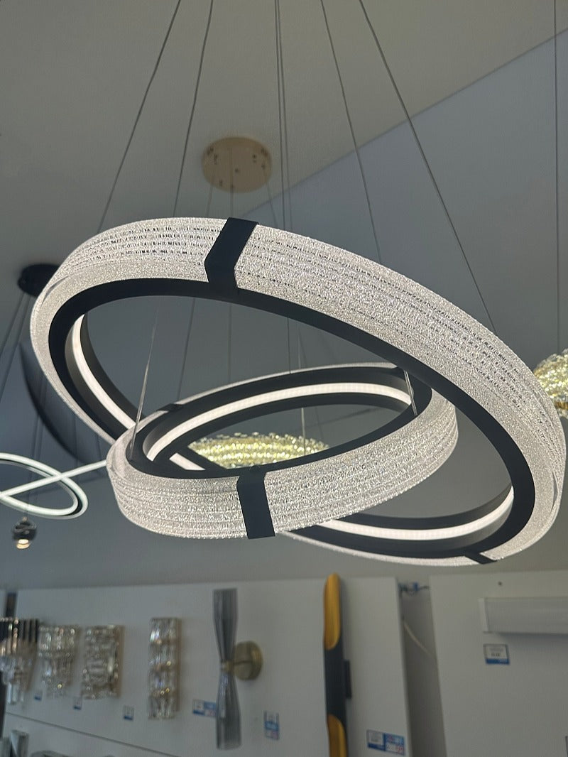 Black Color LED Pendant Light P370-600-3000K+6000K