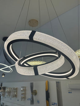 Black Color LED Pendant Light P370-600-3000K+6000K