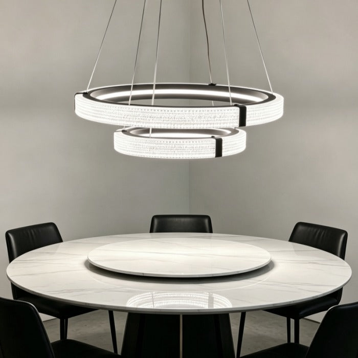 Black Color LED Pendant Light P370-600-3000K+6000K