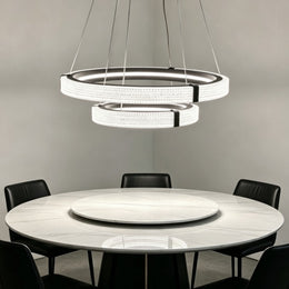 Black Color LED Pendant Light P370-600-3000K+6000K