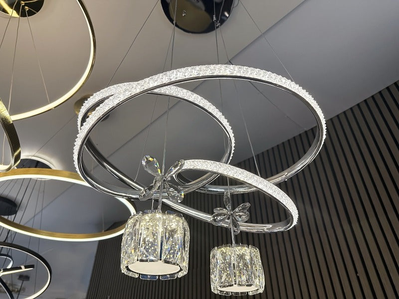 Modern LED Crystal Pendant Light P371-52cm - Galaxy Lighting NZ