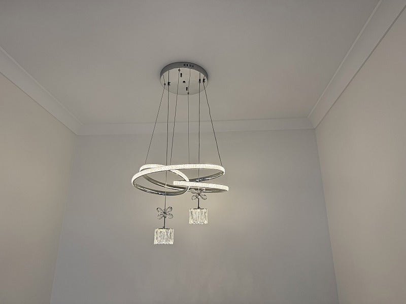 Modern LED Crystal Pendant Light P371-52cm - Galaxy Lighting NZ