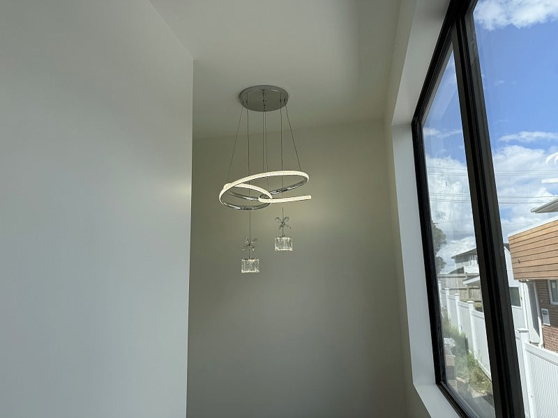 Modern LED Crystal Pendant Light P371-52cm - Galaxy Lighting NZ