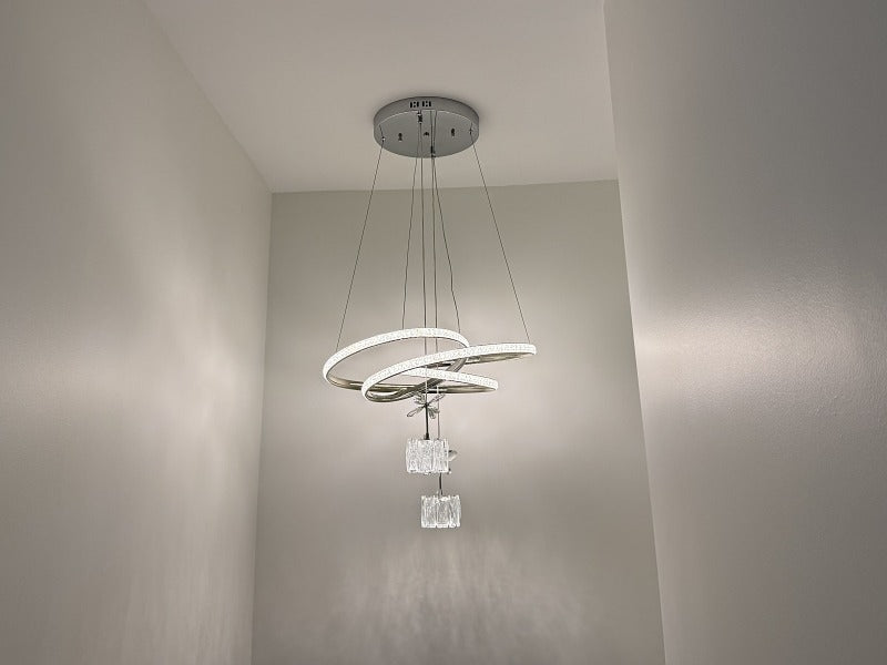 Modern LED Crystal Pendant Light P371-52cm - Galaxy Lighting NZ