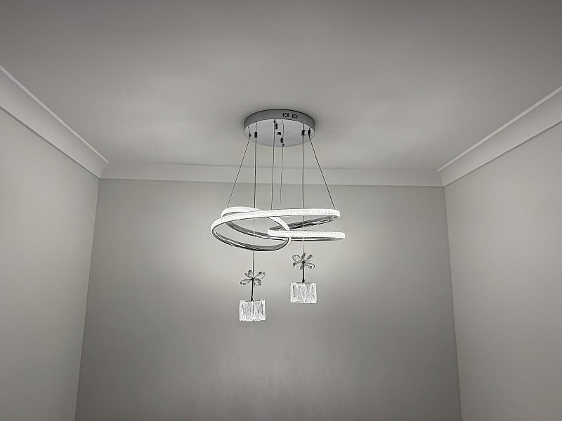 Modern LED Crystal Pendant Light P371-52cm - Galaxy Lighting NZ