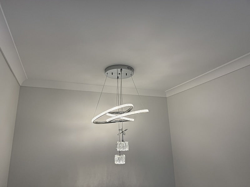 Modern LED Crystal Pendant Light P371-52cm - Galaxy Lighting NZ